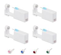 4 pièces Kit de Piercing Nez Jetable Pistolet à Piercing Nez Pistolet de Perçage d'oreille, Kit de Pistolet de Perçage avec 4 Goujons Nez Auto Sécurité Nez Stud Indolore pour Femme Homme