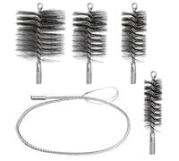 4 Pièces Kit de Ramonage Poils Forts, Grande Facilité D'utilisation, Brosse pour Tuyau de Poêle Nettoyage de Tuyaux et Elimination de la Rouille, Kit Ramonage Poele Pellet 30mm 50mm 80mm 150mm (1)