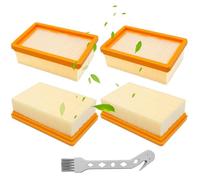 4 Pièces Kit Filtre Aspirateur Karcher, Filtre Karcher, Filtres à Plis Plat pour Karcher WD6/WD5/WD4/MV4/MV5/MV6 Aspirateurs Polyvalents Avec 1 Petite Brosse, Compatible Avec Karcher 2.863-005.0