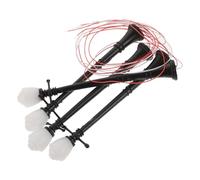 4 Pièces Lampadaire Paysager Miniature Double Tête LED | Installation Facile, Design Double Tête, ABS Noir, pour Paysages Miniatures et Décors de Cour