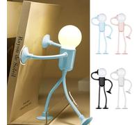 4 Pièces Lampe Rigolote Veilleuse Athlètes Déformable, Avec 4 Ventousemini, Veilleuse Interactive , Lampe De Bureau Pliable À Ventouse, Ornements De Décompression, Pour Chambre À Coucher, Chambre D'e