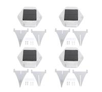 4 Pièces Lampe Solaire au Sol Lumière D'escalier Solaire IP65 étanche à L'eau 3000K Lumière de Marche Blanche Chaude éclairage D'aménagement Paysager pour Allée Patio Jardin