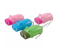 4 Pièces Lampe Torche Cochon à Main, Manivelle, Ag10 1,5 V, 70 Mah | Plastique Antidérapant, Dragonne Incluse, pour Garçon Fille, Déplacements Quotidiens, Voiture, Porte-clés Couleur Aléatoire