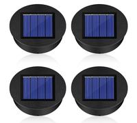 4 Pièces Lampes Solaires de Rechange, Panneau Solaire Lanterne Couvercle de Rechange, Remplacement de lumières solaires Top, Pour lanternes solaires et bricolage (8cm)