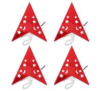 4 Pièces Lanterne Pentagramme en Papier, Étoile à Cinq Branches, | Holes Lune et Étoiles, Usage Guirlandes Lumineuses, Décoration Noël, Salon, Restaurant