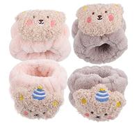 4 Pièces laver la dragonne manchettes pour se laver le visage serviettes de nettoyage en microfibre skincare headband protège poignet bracelet pour se laver le visage Falaise FRCOLOR