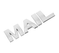 4 Pièces Lettres Métalliques Autocollantes 3d Noires pour Boîte aux | Alliage de Zinc Résistant à Décoloration, Finition Élégante, Pose Extérieure Simple, Adaptées aux Boîtes en Bois