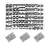 4 Pièces Lettres Thermocollantes Noires en Vinyle Flocké | Alphabet et Symboles, Usage sur Tissu et Chapeaux, Adhérence Solide, Décoration Artisanale