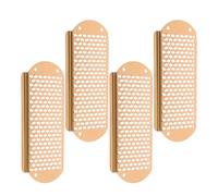 4 Pièces Lime à Pieds Double Face en Acier Inoxydable pour Callosités | Grattoir à Pieds Beige, Lames Seules, Usage Maison et Spa, pour Talons Rugueux et Peau Dure