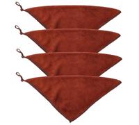 4 Pièces Lingette Nettoyante Visage Carrée, Non-tissé, Café