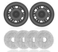 4 Pièces Lingettes avec 2 Supports de Rechange Compatible Dreame L10s Pro Ultra Heat, X40 Ultra, X40 Master, L40 Ultra, L20 Ultra, Mova E30 Ultra Robot Aspirateur, Plaque et Chiffons de Rechange