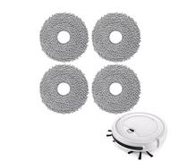 4 Pièces Lingettes de Nettoyage pour Robot Aspirateur - Compatible Roborock P10/Qrevo - Tissu Microfibre Haute Qualité (Diamètre 135mm) - Idéal pour Nettoyage Sec/Humide