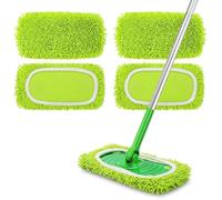4 Pièces lingettes microfibres pour balais Swiffer, recharges pour balai vapeur, lingettes réutilisables pour carrelage