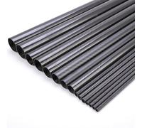 4 pièces longueur 248MM diamètre de tube en fibre de carbone 4mm 5mm 6mm 7mm 8mm 9mm for télécommande modèle avion drone accessoires fibre de carbone(5x4 Twill Glossy)