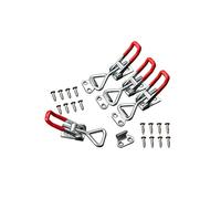 4 Pièces Loquet à Bascule Cadenas en Métal, Fermeture à Levier en Réglable, Loquet de Serrage avec Vis de Montage pour Porte d'armoire, Boîte