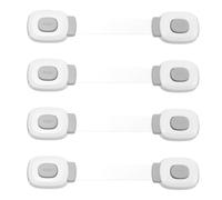 4 Pièces Loquet de Tiroir de Sécurité Bébé pour Armoire et Placard | Auto-adhésif ABS et Pe, Usage Meuble et Appareil Ménager, Protection Garçon et Filles, pour Cabinet et Poubelle