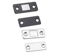 4 Pièces Loquet Magnétique pour Porte Fermeture D’armoire | Acier au Manganèse, Pose sans Perçage, Maintien Ferme, pour Porte de Meuble et Placard