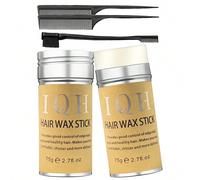 4 Pièces/Lot Kit de Peigne et Cire pour Cheveux - 1 Pièce Bâton de Cire pour Cheveux de Lisière et Perruques, 1 Pièce Brosse à Cheveux pour Coiffer la Ligne des Cheveux, 2 Pièces Peigne à Queue pour l