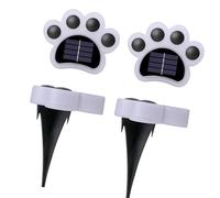 4 pièces lumière LED résistante à l ' eau pattes de chats forme éclairage de paysage texture en plastique pour lumières de jardin d ' allée et de cour