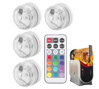 4 pièces Lumières LED pour NinjaSlushi FS301/FS300, sans installation, 13 couleurs et 4 modes, avec télécommande, format capsules de bouteille, accessoires pour machine à granité