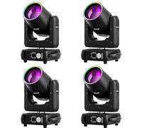 4 pièces Lyre LED 295W RGBW Mini Beam lumière de scène 14 couleurs 14 Gobos Disco Lumière Rotative Prisme Nébulisation dmx512 Jeu de Lumiere pour DJ Club Fête Bar Théâtre Mariage