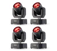 4 pièces Lyre LED 30W Mini Beam Jeux de Lumiere RGBW lumière de scène avec Télécommande 5 modes commande Stroboscopique DMX512 pour Disco DJ Club Fête Bar