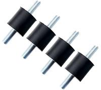 4 pièces M6 25x20mm Double extrémités vis amortisseur Anti Vibration isolateur en caoutchouc canette monte bateau voiture silencieux bloc amortisseur…