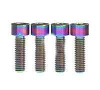 4 pièces M6x 18 20mm titane DIN912 boulon à tête hexagonale vis llen étrier de frein à disque de vélo(Rainbow,20MM_M6)