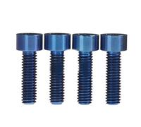 4 pièces M6x 18 20mm titane DIN912 boulon à tête hexagonale vis llen étrier de frein à disque de vélo(Blue,18MM_M6)