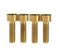 4 pièces M6x 18 20mm titane DIN912 boulon à tête hexagonale vis llen étrier de frein à disque de vélo(Golden,20MM_M6)