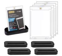 4 Pièces Magnetic Trading Card Holder 35pt, Magnétiques pour Cartes à Collectionner, Protection UV Support Carte Transparent Magnétique avec 4 Porte-Cartes pour Magic, MTG, Sport, Baseball