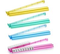 4 Pieces Mahjong Tile Racks |Board Game Support with Pushers, Acrylic Mahjong Racks,for Women, Family, Beginner, Youth, Child, Bar Party, Carnival