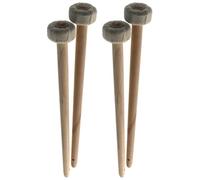 4 Pièces Maillet de Gong et Tambour à Manche en Bois pour Débutant