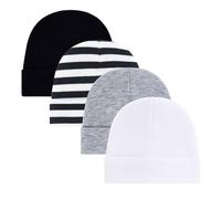 4 Pièces Manchette Pliante Chapeaux En Coton Pour Nourrissons Casquettes De Pull Extensibles Pour Les Nouveau-nés Séances Photo À L'hôpital Réunions De Famille Sorties Nouveau-nés Chapeau Essentiel