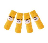 4 Pièces Manchons de Protection pour Chien Jaune en Coton, Compression | Usage Quotidien, Protection des Surfaces Rugueuses, Ajustement, pour Pattes Antérieures et Peau Sensible