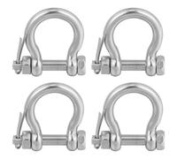 4 Pièces Manille de Levage Robuste en Acier Inoxydable | Résistance à Corrosion, Haute Solidité, Usage Simple, Remorquage et Récupération Véhicule
