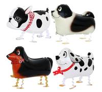 4 Pièces Marche Animal Ballons en Aluminium, Ballon Animaux Qui Marche, Animal de Compagnie Ballon Airwalker Ballon Chien, Ballon en Forme de Chien pour Compagnie Anniversaire Décocration Fête