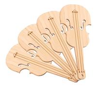 4 Pièces Marque-pages Violon en Bambou Beige, Lot de Décoratives