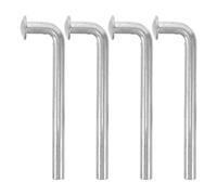 4 Pièces Marqueur Métallique de Nivellement en L 15cm pour Relevés | Acier Argenté Léger, Installation Aisée, Suivi Précis, Forme Ergonomique, Adapté aux Chantiers D’ingénierie et Cartographie