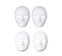 4 Pièces Masque Blanc Masque De Mascarade Non Peint Demi- De Fête Opéra Demande Complet Cosplay Blanc s Halloween Uni Enfant he Adulte