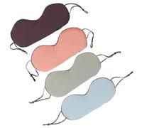 4 Pièces Masque de Sommeil Yeux Double Face en Fibre de Lait | Design Ergonomique, Limite les Fuites de Lumière, Pliable et Facile à Ranger, Format Portable Voyage