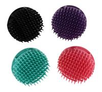 4 Pièces Masseur de Cuir Chevelu en Silicone, Léger, pour Voyage | Texture Douce, Brosse Manuelle, Nettoyage du Cuir Chevelu, Garde la Tête Propre, Usage Mobile