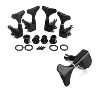 4 Pièces Mécaniques de Guitare Basse 2l2r Noires, Alliage de Zinc