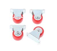 4 pièces ménage 1.5 pouces meubles roulettes rouge en caoutchouc pivotant roulette roue fournitures 1/1.5/2 Stable et Silencieux(A1)