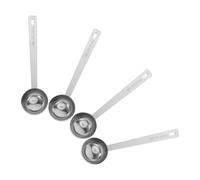 4 Pièces Mesurette en Acier Inoxydable 20ml, Manche Long | Cuillère Doseuse Argentée, Prise Ergonomique, Anti-débordement, pour Sirops et Épices, Trou Suspendre
