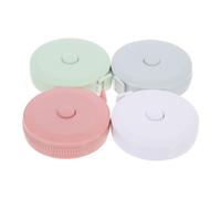 4 Pièces Mètre Ruban Flexible 2m pour Mesurer le Corps | Boîtier Compact en ABS, Double Graduation Lisible, Transport Pratique, pour Tissus, Courbes, Bricolage et Suivi Corporel