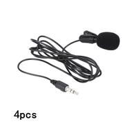 4 PIÈCES - Microphone professionnel Audio de voiture, Jack 3.5mm, Microphone externe filaire, stéréo, pour PC, voiture, Radio DVD, téléphone intelligent