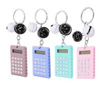 4 Pièces Mignonne Calculatrice de Poche Biscuit, Mini Format | Calculs de Pourcentage et Opérations de Base, Légère et Repositionnable, Compacte pour Paquet, Bureau et Couleur Aléatoire