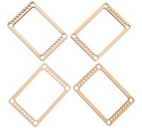 4 Pièces Mini Métier à Repriser en Bois Beige pour Tissage Manuel | Planche Artisanale Compacte, Usage Portable, Expérience Fluide et Rangement Facile, Loisirs Créatifs