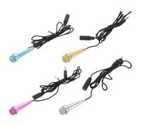 4 Pièces Mini Microphone à Condensateur 3,5mm | Métal et Plastique, Usage Filaire, Compatible Ordinateurs Portables et Applis Musicales, pour Live et Maison
